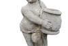 Biscottini Vecchia statua raffigurante una coppia putti con un vaso in pietra Molto solida