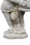 Biscottini Vecchia statua raffigurante una coppia putti con un vaso in pietra Molto solida