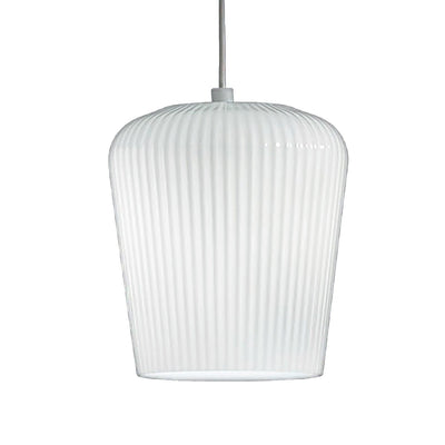 Sospensione vetro bianco Gea Luce NUMA E27 LED lampada soffitto moderna