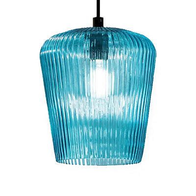 Sospensione vetro blu Gea Luce NUMA E27 LED lampada soffitto moderna