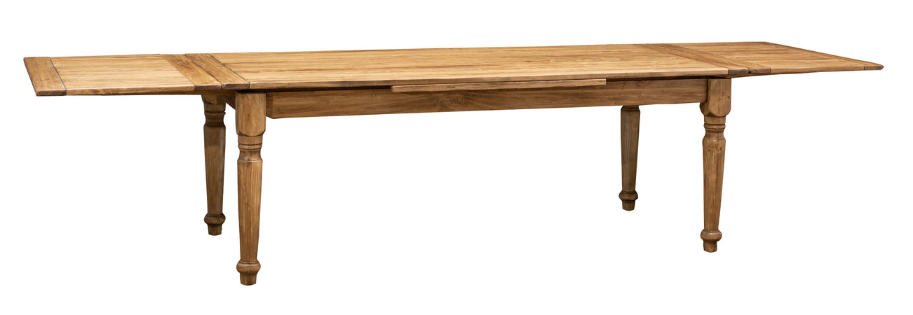 Biscottini Tavolo Country allungabile in legno massello di tiglio L220xPR100xH80 cm. Made in Italy