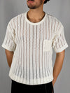 Maglia traforata over girocollo