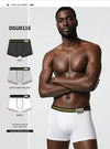 Boxer DSU0115 ! Drop Season –Set 3 Boxer Uomo Premium Cotton Stretch Tris Bianco, Nero e Grigio