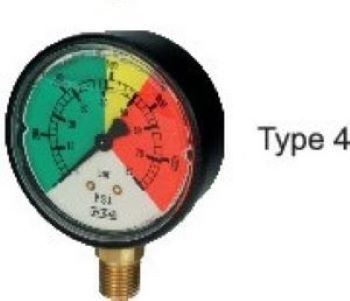 MANOMETRO GLIC. 80 bar AT.LAT