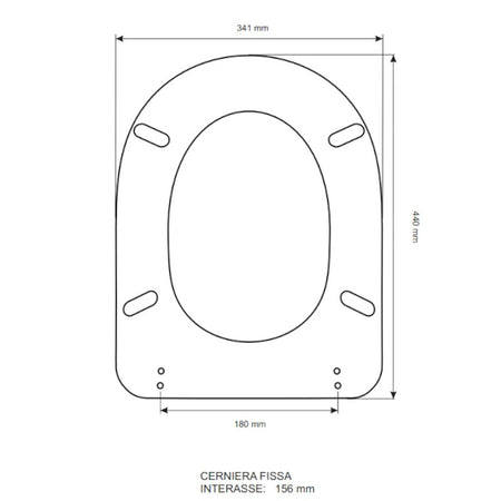 COPRIWATER SINTESI PRIMA VERSIONE BIANCO CON CERNIERE CROMATE