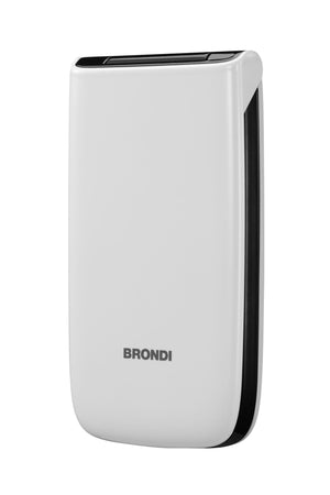cellulare clamshell brondi dual sim bianco