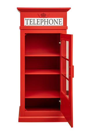 Biscottini Libreria Vetrina Biscottini Cabina Telefonica Inglese 68x41x146 Legno stile