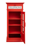 Biscottini Libreria a vetrina in stile cabina telefonica inglese in legno