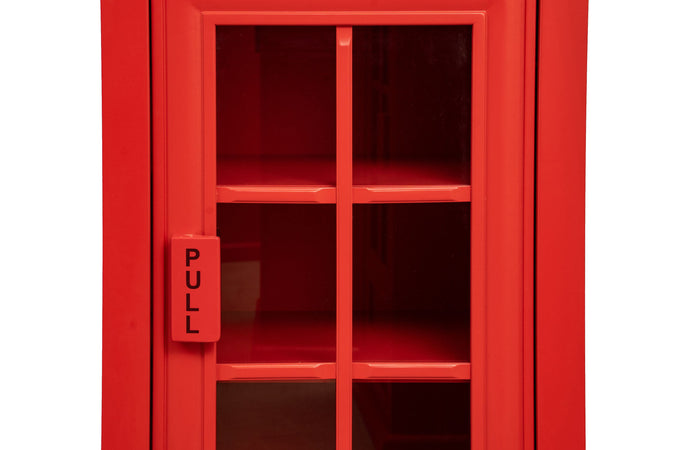 Biscottini Libreria a vetrina in stile cabina telefonica inglese in legno