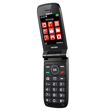 cellulare clamshell brondi dual sim bianco