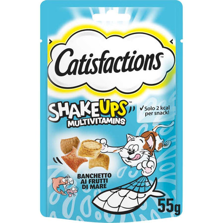 Catisfactions Shake Ups Snack per Gatti gusto Frutti di Mare 55gr