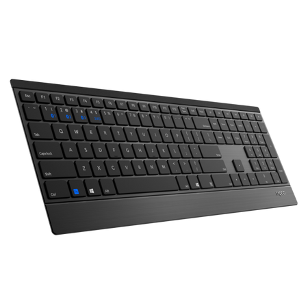 Rapoo 9500M tastiera Mouse incluso Universale RF senza fili + Bluetooth Nordic Nero (Rapoo 9500M - tastatur og mus-s?t - so)