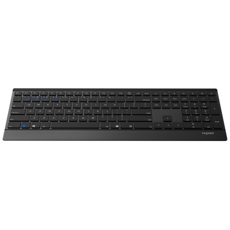 Rapoo 9500M tastiera Mouse incluso Universale RF senza fili + Bluetooth Nordic Nero (Rapoo 9500M - tastatur og mus-s?t - so)
