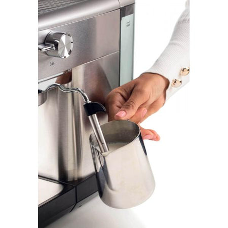 ARIETE METAL CON MANOMETRO (1381/10) - MACCHINA PER CAFFE'' ESPRESSO - POLVERE E CIALDE - 1 O 2 TAZZE - CAPPUCCINATORE - PRESSIONE 15 BAR - 1300W