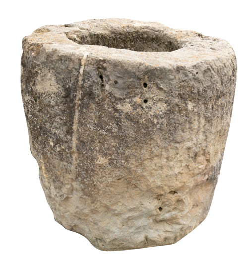 Biscottini Vecchio mortaio gigante in pietra