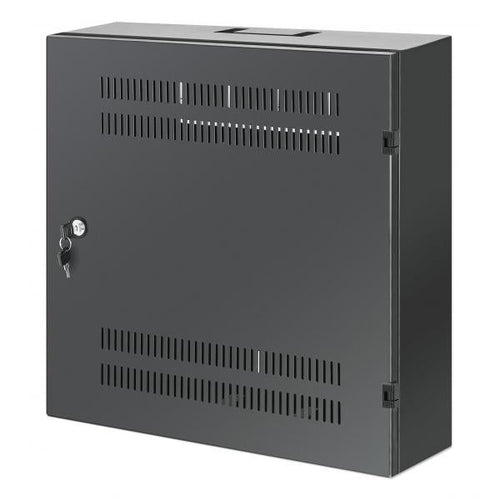 Armadio 19'' a muro a basso profilo con montanti orizzontali 4U e verticali 2U