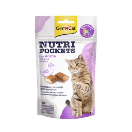 GimCat Nutri Pockets Snack per Gatti gusto Anatra 60gr