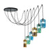 Sospensione vetro multicolor Gea Luce RAIKA BT6 NE E27 LED lampada soffitto decentramento moderna