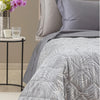 Copriletto Trapuntato Apollo ! Caleffi Matrimoniale in Raso Jacquard– Eleganza di Lusso Dreaming Tortora Dreaming