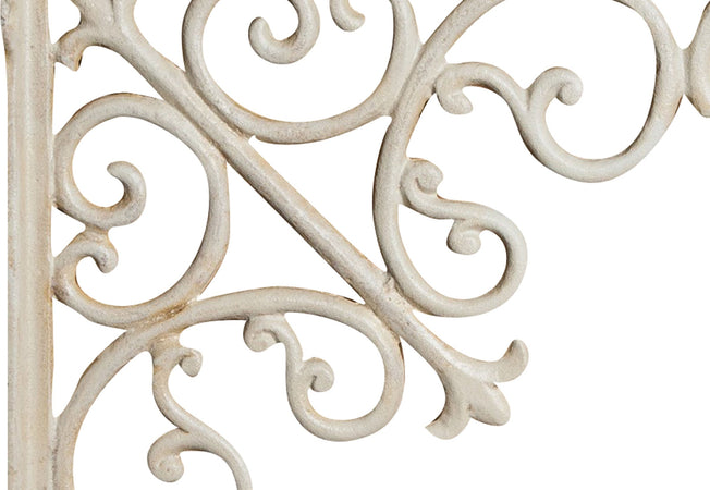 Biscottini Biscottini Mensola a Muro Ghisa 39x5x39 bianca anticata Design Decorativo