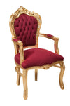 Biscottini Poltrona stile francese Luigi XVI in legno massello di faggio