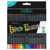 Astuccio 24 Matite Colorate Triangolare Black Edition Faber-Castell