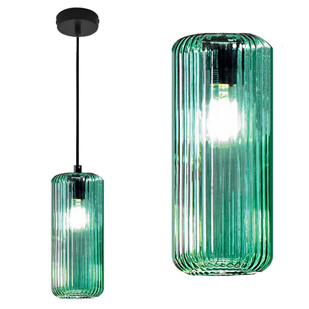 Sospensione vetro colorato Gea Luce RAIKA VP B1 E27 LED lampada soffitto moderna