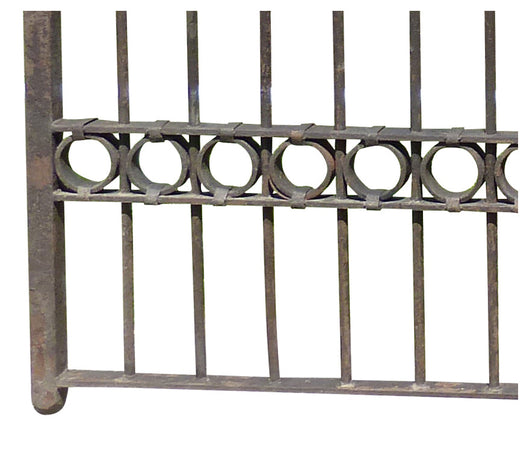 Biscottini Cancello in ferro pieno L335xPR12xH245 cm. Made in Italy interamente forgiato