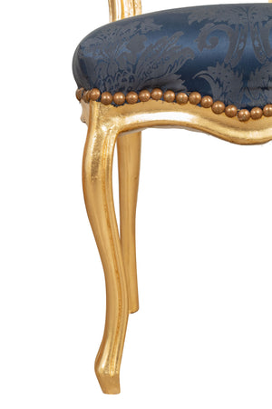 Biscottini Biscottini Sedia Poltroncina Luigi XVI Faggio Massello Intaglio Foglia Oro