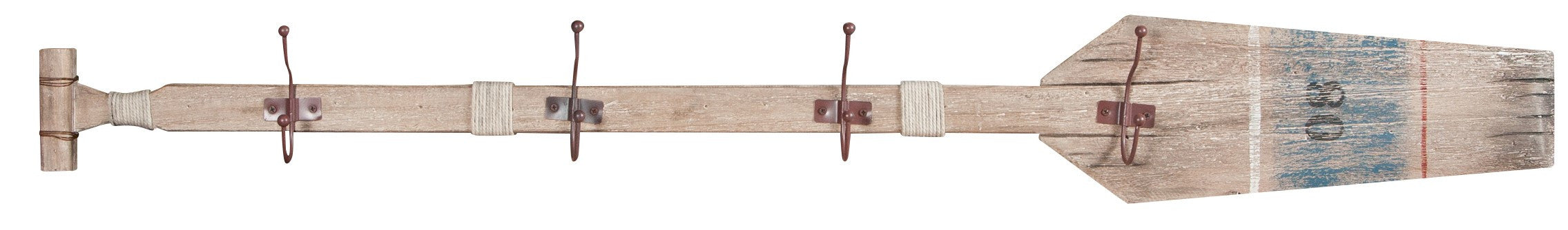 Biscottini Attaccapanni da parete a forma di remo in legno massello L116,5XPR6,5XH15 cm