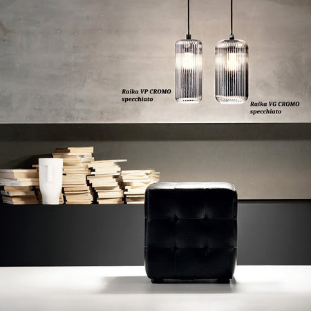 Sospensione vetro colorato Gea Luce RAIKA VP B1 E27 LED lampada soffitto moderna