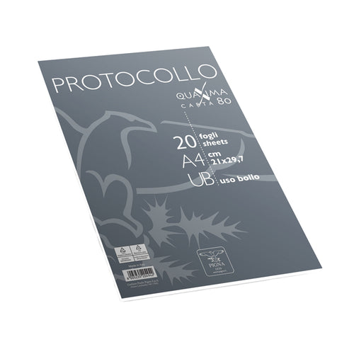 Fogli Protocollo A4 Uso Bollo 20Fg 80Gr Pigna