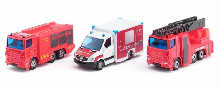 SET DI SERVIZI DI SOCCORSO CON 3 MODELLI SIKU 6326