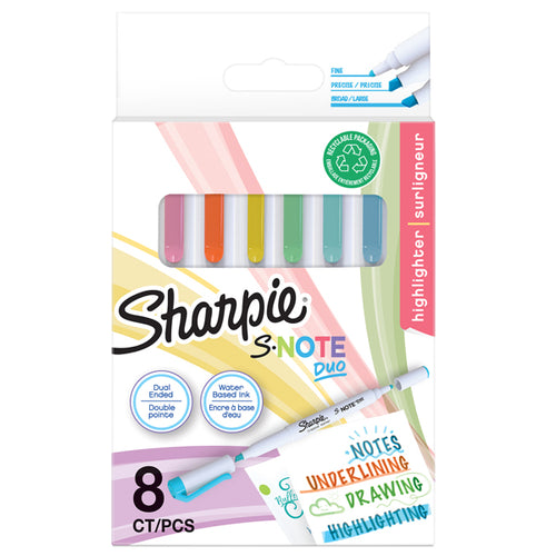 Astuccio 8 Pennarelli S-Note Duo Colori Assortiti Sharpie