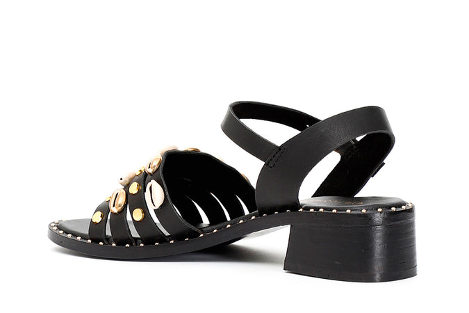 SANDALO GILDA IN PELLE CON ACCESSORI