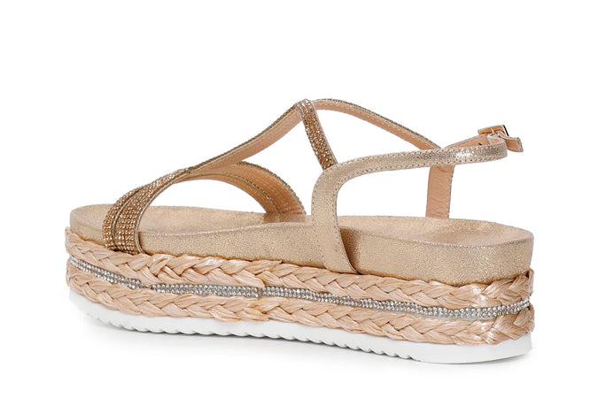 SANDALO DOPPIA "T" CON MICROSTRASS