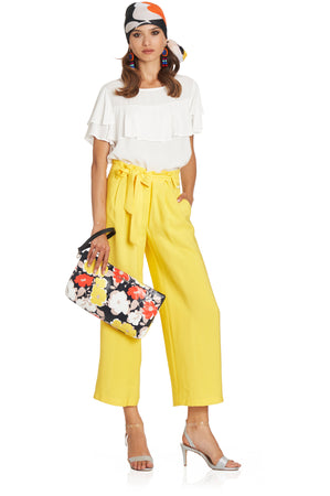 PANTALONE 3/4 CON PIEGHE