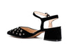 SCARPA GILDA CON TACCO IN CAMOSCIO E BORCHIE