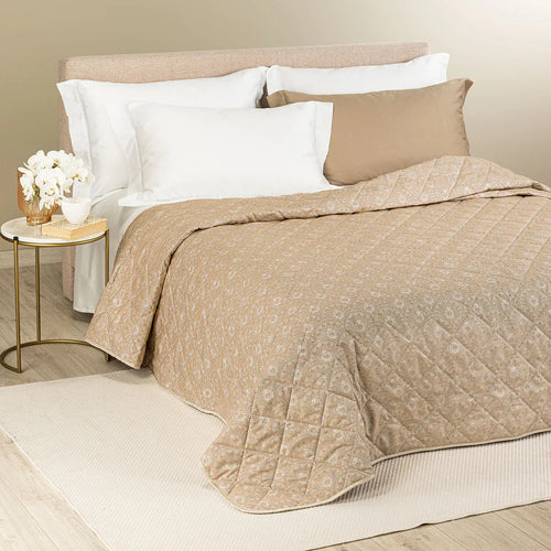 Copriletto Trapuntato Danubio ! Caleffi Matrimoniale Raso Jacquard Dreaming - Eleganza di Lusso