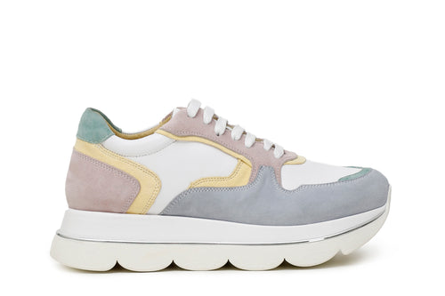 SNEAKERS ALLACCIATA MULTICOLOR IN PELLESCAMOSCIATA