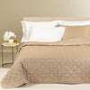 Copriletto Trapuntato Danubio ! Caleffi Matrimoniale Raso Jacquard Dreaming - Eleganza di Lusso