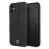 cover mercedes iphone 11 vera pelle nera