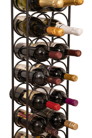 Biscottini Biscottini Cantinetta Portabottiglie Ferro Battuto 16 Bottiglie Nera Anticata