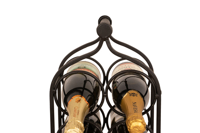 Biscottini Biscottini Cantinetta Portabottiglie Ferro Battuto 16 Bottiglie Nera Anticata