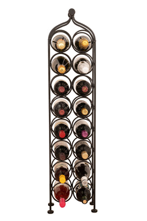 Biscottini Biscottini Cantinetta Portabottiglie Ferro Battuto 16 Bottiglie Nera Anticata