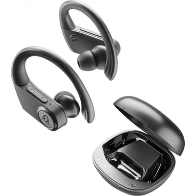 auricolare vivavoce bluetooth sportivo doppio con base di ricarica nero ipx745 ore playtime