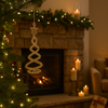 Spirale per albero di Natale color champagne decorazioni natalizie set da 2