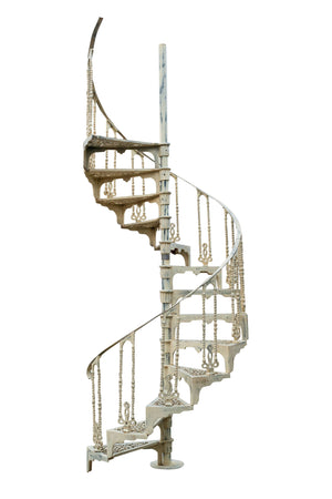 Biscottini Scala chiocciola ghisa anticata Biscottini 166x100x375 artigianale stabile