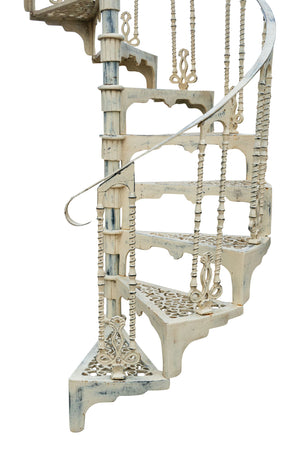 Biscottini Scala chiocciola ghisa anticata Biscottini 166x100x375 artigianale stabile