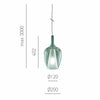 Lampadario vetro colorato Gea Luce OFELIA S E27 LED lampada soffitto